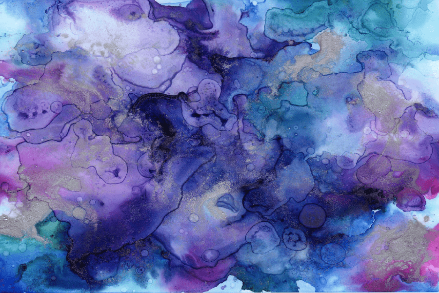Purple & Blue Abstract Design Print 100% Australian Made