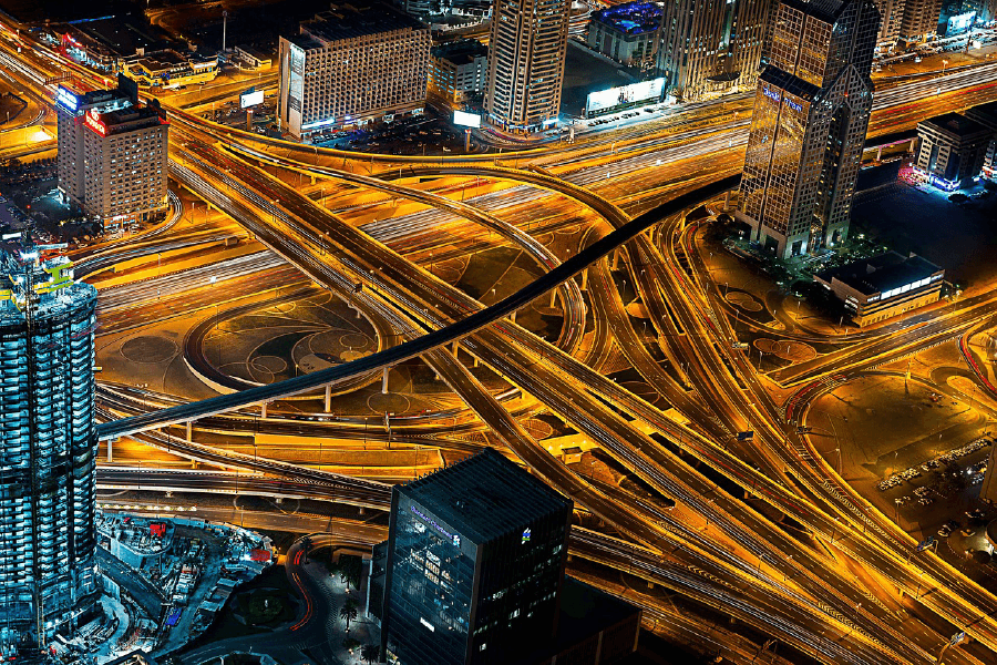 Dubai Cityscape Aerial View Print 100% Australian Made