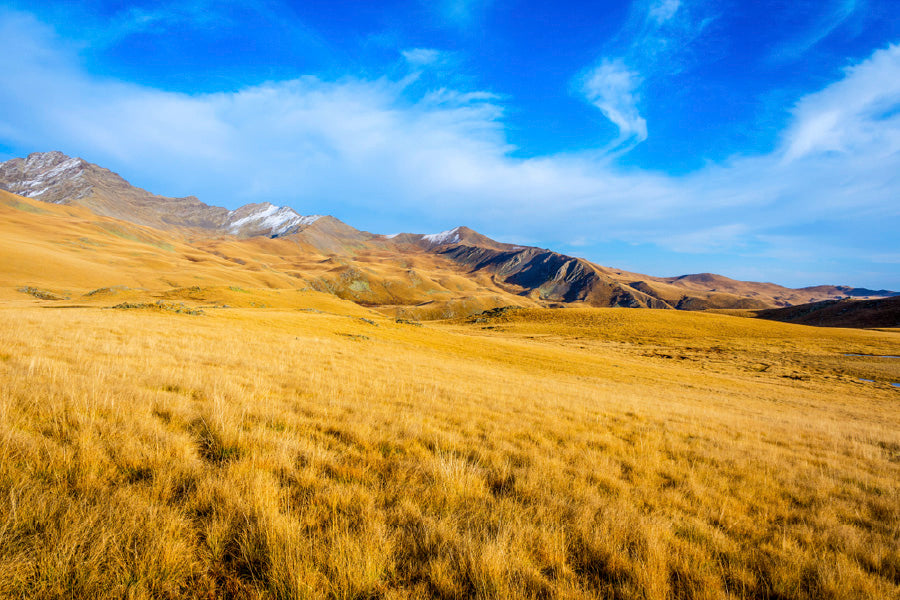 Grass Field Hill Mountain Scenery View Photograph Print 100% Australian Made