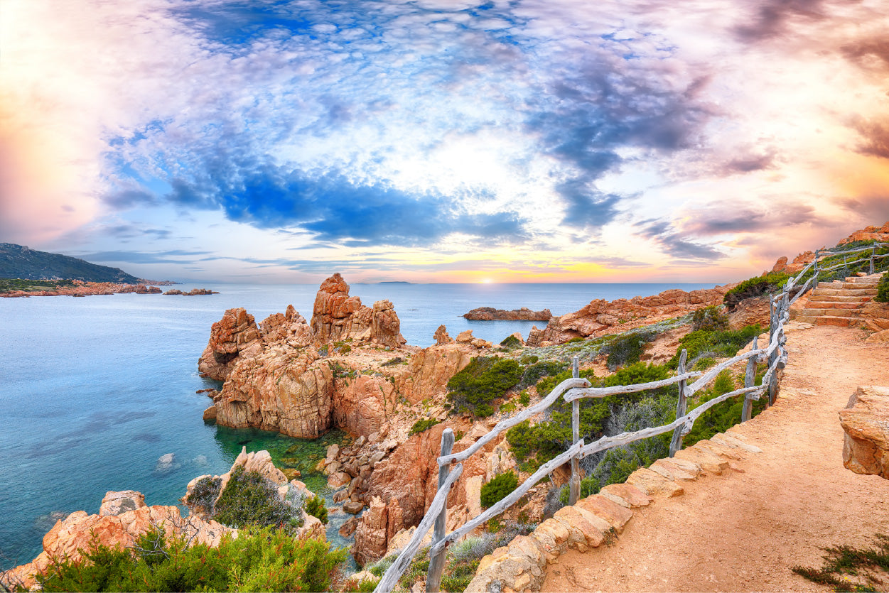 Bella Home Popular Travel Destination Costa Paradiso Print Canvas Ready to hang