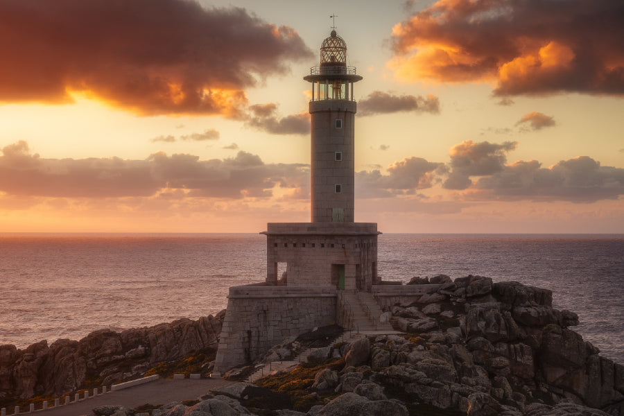 Punta Nariga Lighthouse & Sea View Photograph Print 100% Australian Made