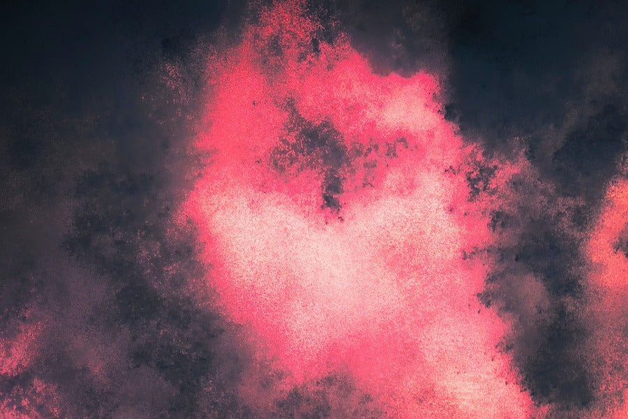 Pink & Black Smoke Abstract Design Print 100% Australian Made