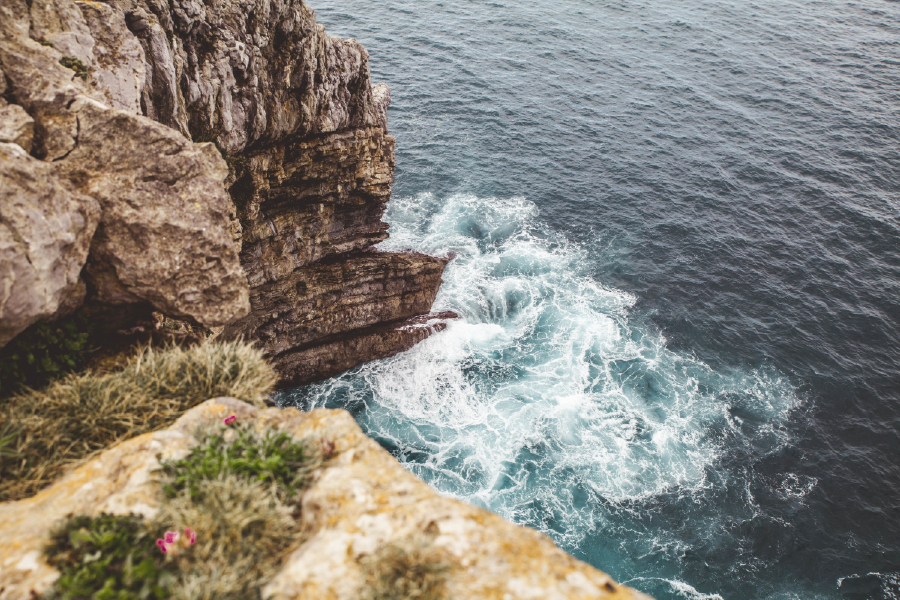 Rock On Sea Aerial View Photograph Print 100% Australian Made