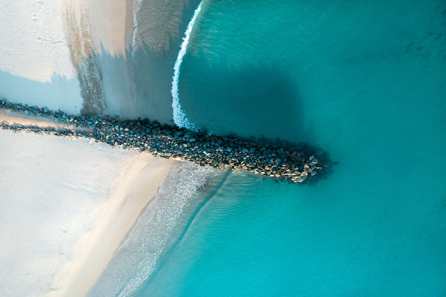 Bella Home Noosa Main Sea Drone View Print Canvas Ready to hang