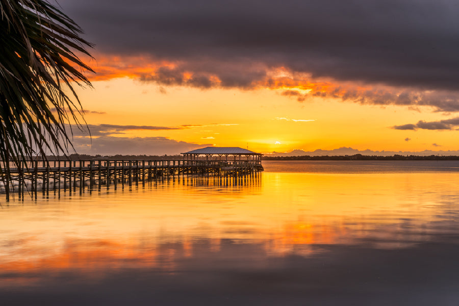 Melbourne Beach Florida Sunset Photograph Home Decor Premium Quality Poster Print Choose Your Sizes