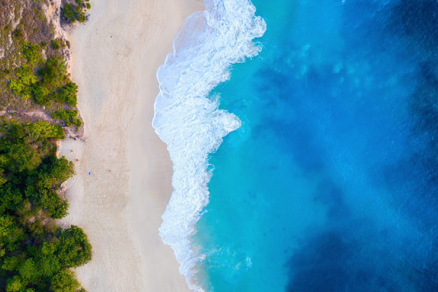 Aerial View At Sea & Beach Home Decor Premium Quality Poster Print Choose Your Sizes
