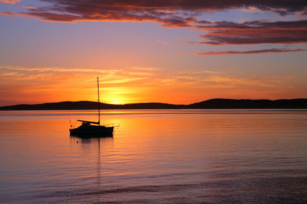Stunning Sunset Sea Scenery Photograph Home Decor Premium Quality Poster Print Choose Your Sizes