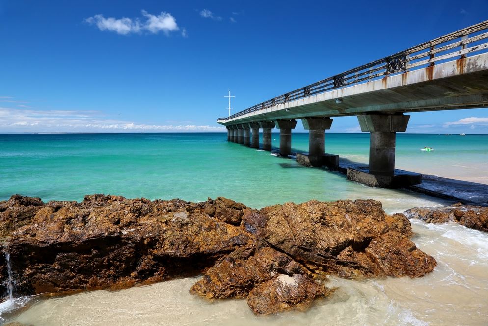 Beach with Wooden Pier Photograph Print 100% Australian Made