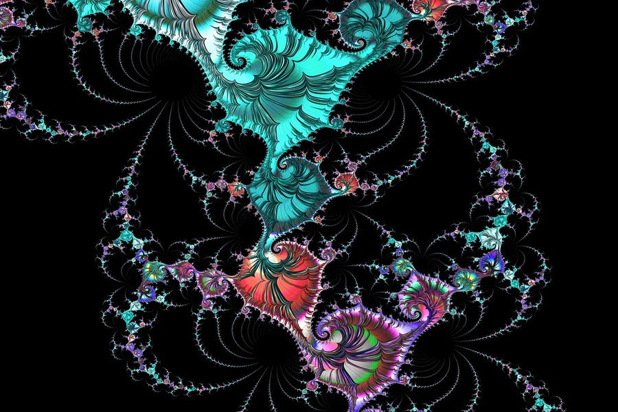 Colorful Fractal Abstract Design Print 100% Australian Made