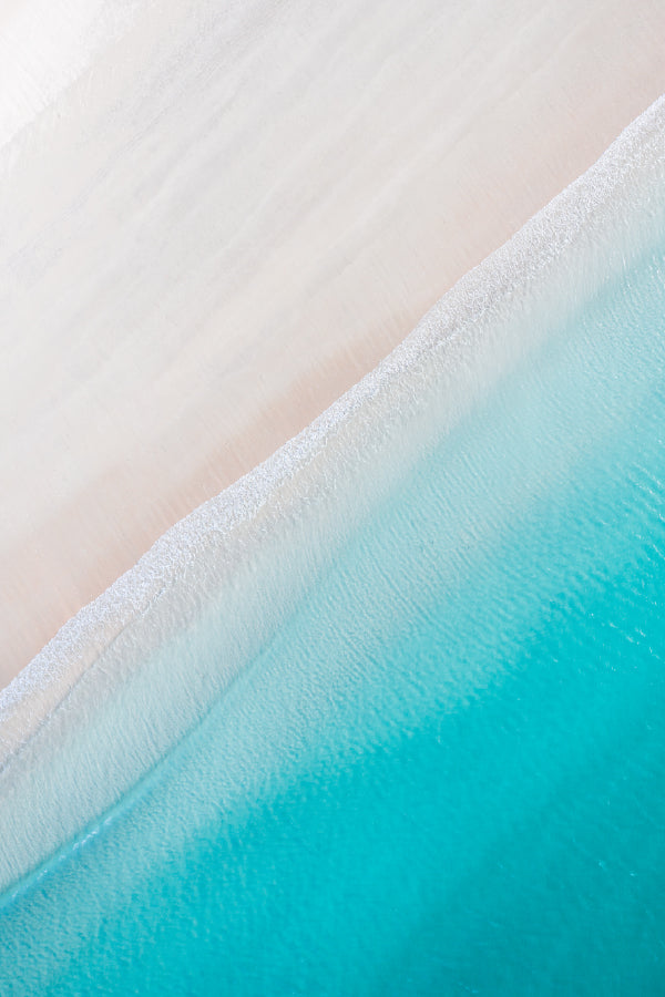Clear Blue Beach Waves on Sand Aerial Photograph Home Decor Premium Quality Poster Print Choose Your Sizes