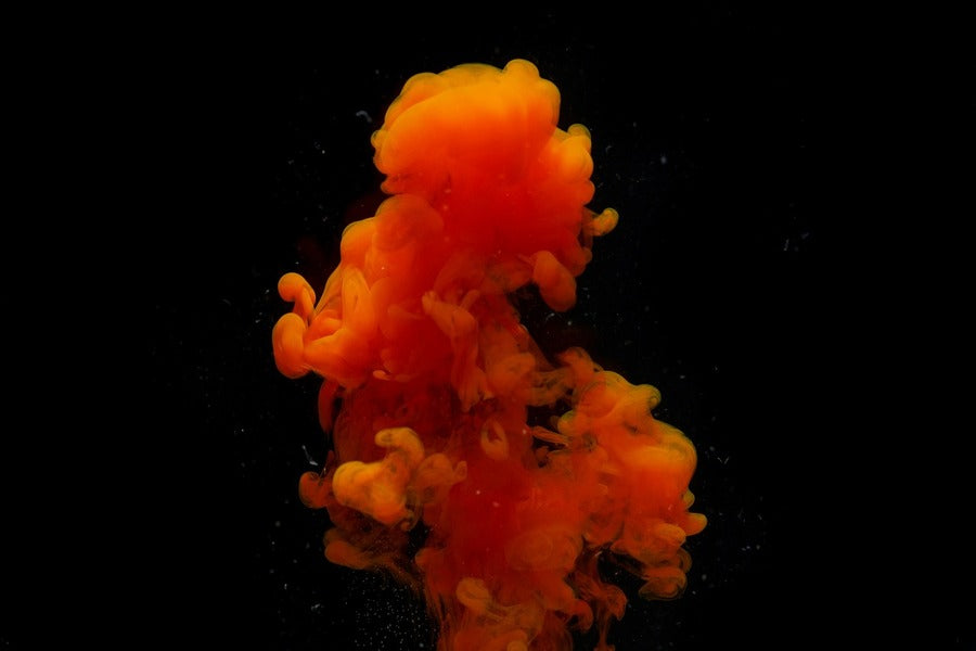 Red Orange Smoke Abstract Design Print 100% Australian Made