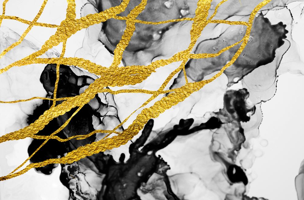 Black & Gold Abstract Design Home Decor Premium Quality Poster Print Choose Your Sizes