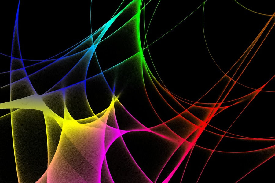 Colorful Lines Digital Abstract Design Print 100% Australian Made