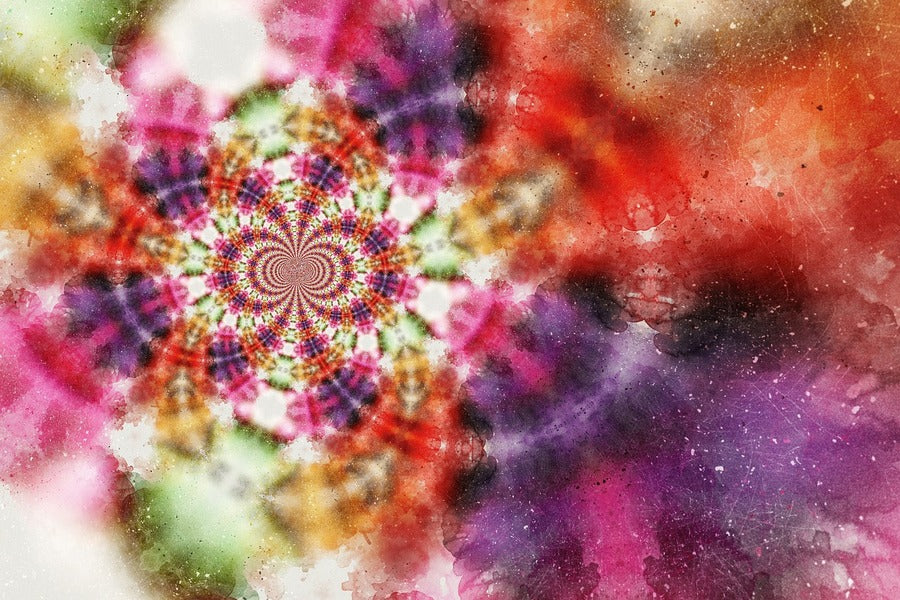 Fractal Abstrakt Bunt Design Print 100% Australian Made