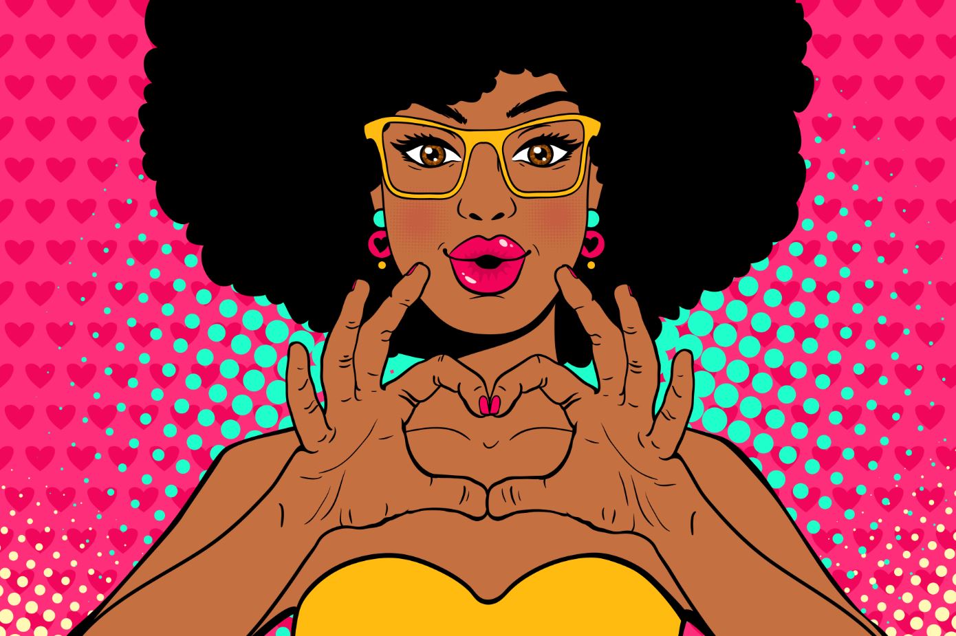 Girl Portrait Pop Art Design Home Decor Premium Quality Poster Print Choose Your Sizes