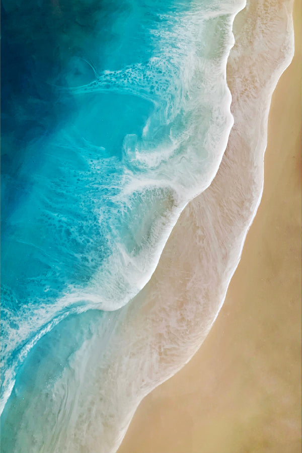 Sea & Lagoon Beach Island Aerial View Photograph Home Decor Premium Quality Poster Print Choose Your Sizes