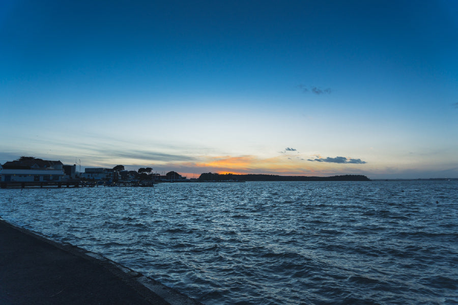 Calm Blue Sea Sunrise Scenery View Photograph Print 100% Australian Made