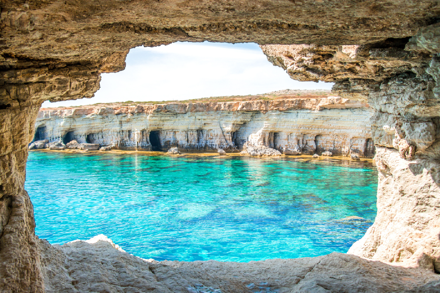 Rock Cave & Sea Aerial View Print 100% Australian Made