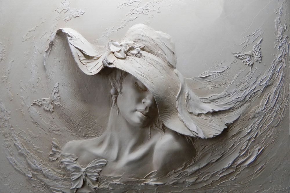 Girl Portrair Granite Sculpture Home Decor Premium Quality Poster Print Choose Your Sizes