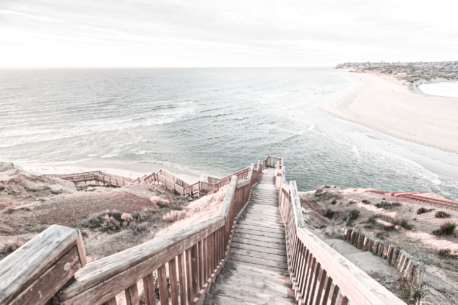 South Port Beach Boardwalk View Print 100% Australian Made