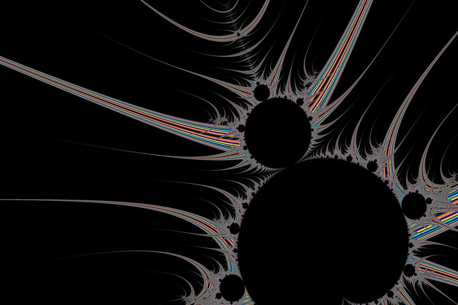 Black Circles Digital Abstract Design Print 100% Australian Made