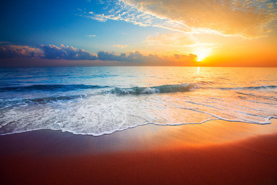 Sea Sunset Scenery Photograph Print 100% Australian Made