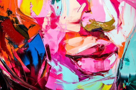 Colorful Face Abstract Design Print 100% Australian Made