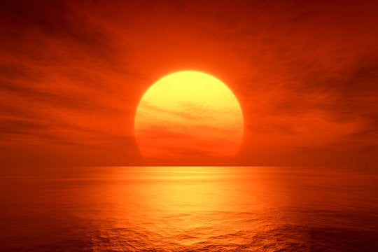 Sunset Sky & Sea Photograph Print 100% Australian Made