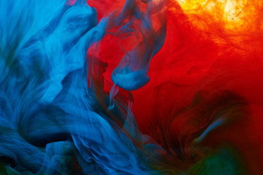 Red & Blue Abstract Design Print 100% Australian Made