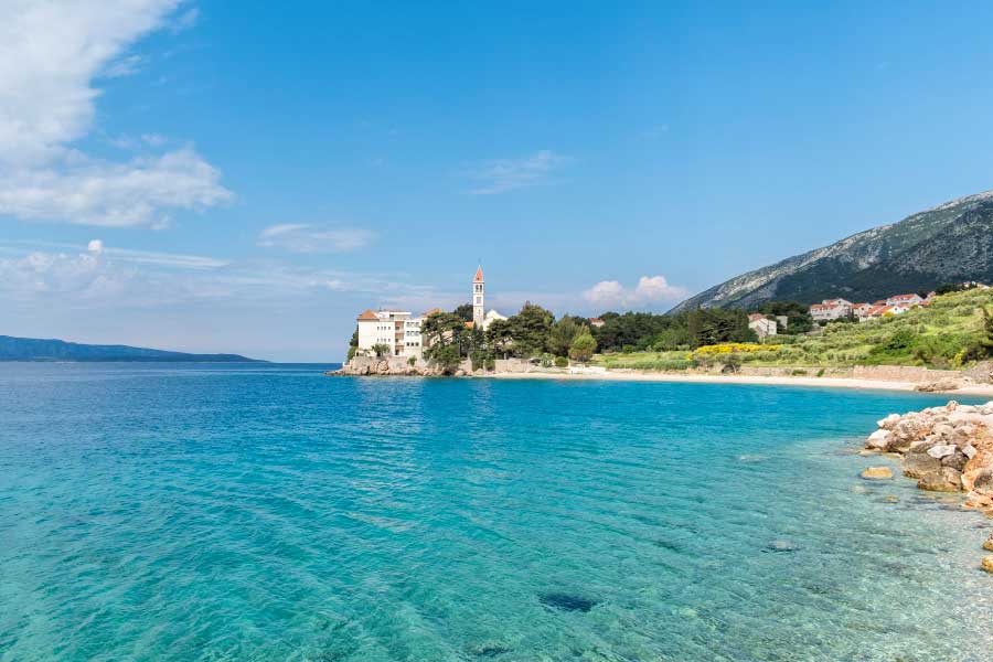Bella Home Beach Island & Blue Sky Landscape Print Canvas Ready to hang