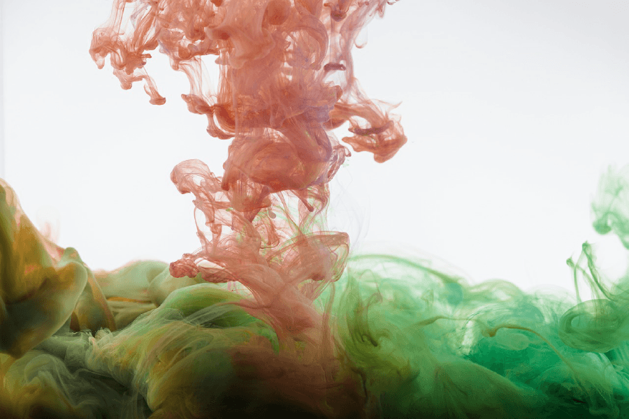 Green Orange Smoke Abstract Design Print 100% Australian Made