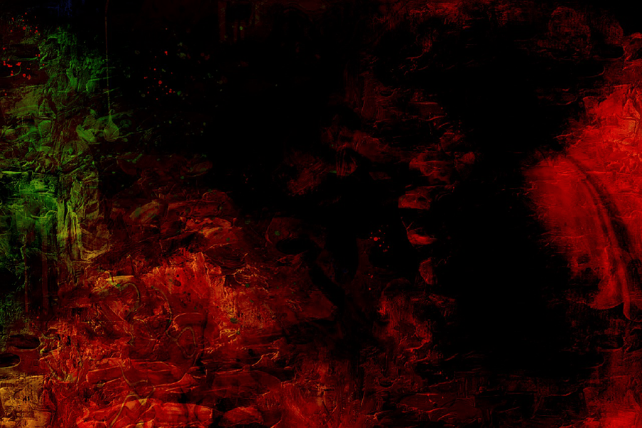 Black Red & Green Abstract Design Print 100% Australian Made