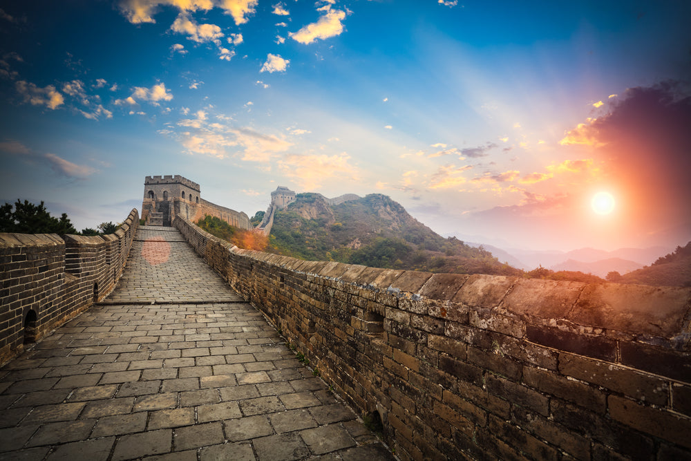 Sunset View from Great Wall in China Photograph Print 100% Australian Made