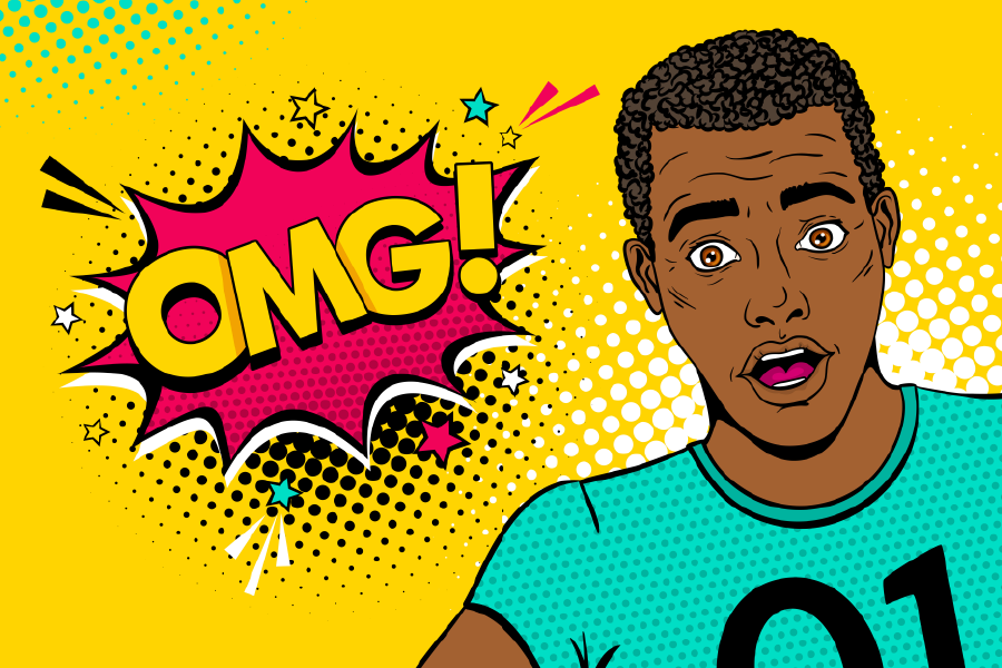 OMG Quote & African Man Vector Print 100% Australian Made