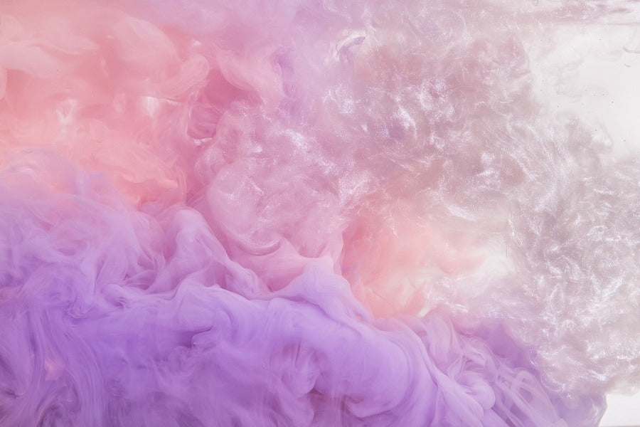 Pink & Grey Smoke Abstract Design Print 100% Australian Made