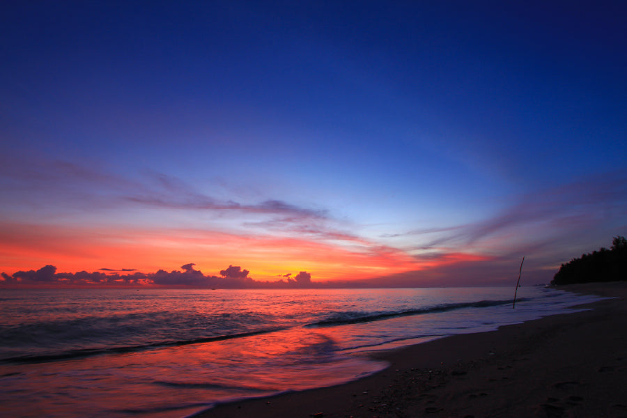 Sunrise on Sea Scenery View Photograph Home Decor Premium Quality Poster Print Choose Your Sizes