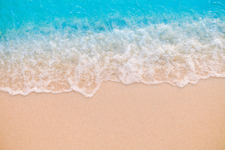 Soft Blue Waves Sea Aerial View Photograph Print 100% Australian Made