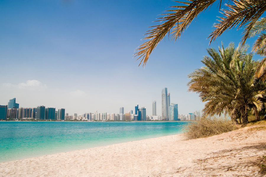 Metropolis on Gulf Coast View in UAE Home Decor Premium Quality Poster Print Choose Your Sizes