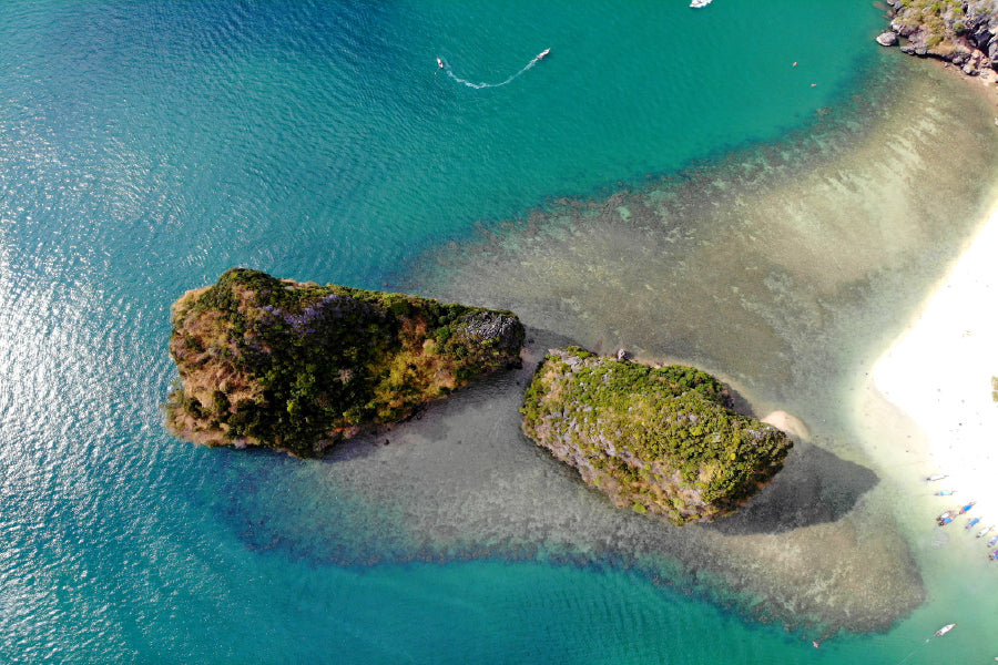 Rocky Krabi Beach Aerial View Photograph Thailand Home Decor Premium Quality Poster Print Choose Your Sizes