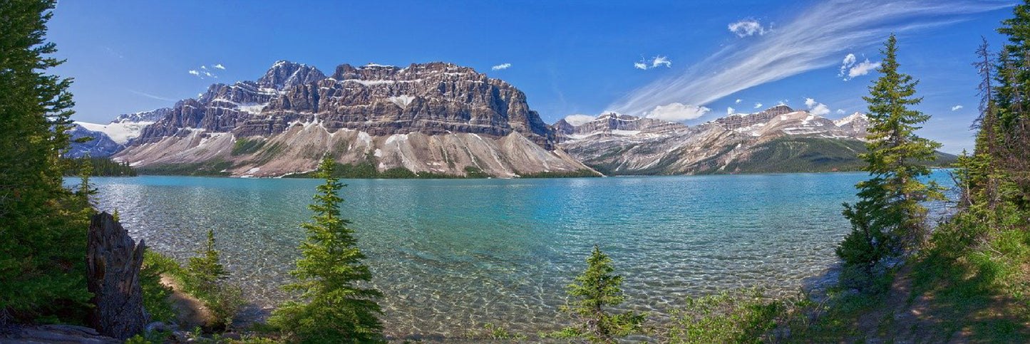 Panoramic Canvas Banff National Park Lake View Photograph High Quality 100% Australian Made Wall Canvas Print Ready to Hang