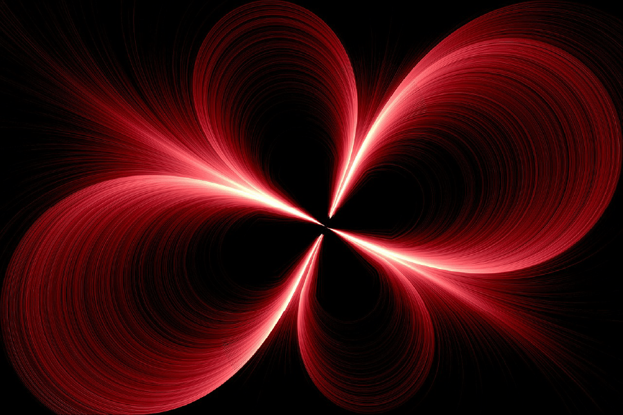 Black & Red Abstract Design Print 100% Australian Made
