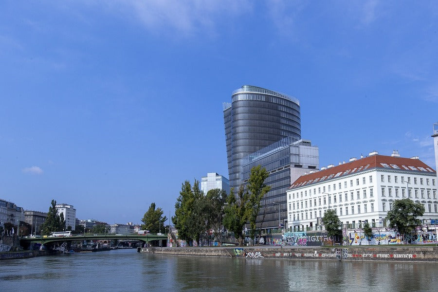 Strandbar Herrmann Vienna City River View Photograph Print 100% Australian Made