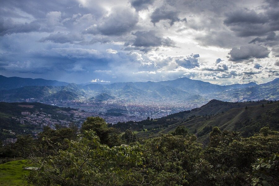 Medellín City view on Mountain Photograph, Colombia Print 100% Australian Made