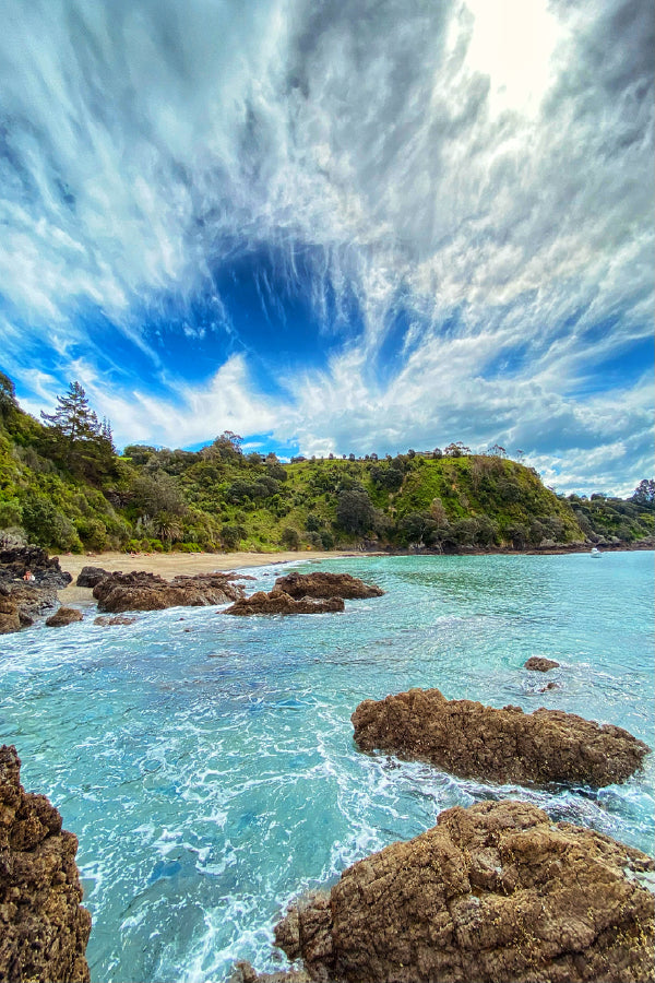 Rocks on Sea & Forest View Photograph Print 100% Australian Made