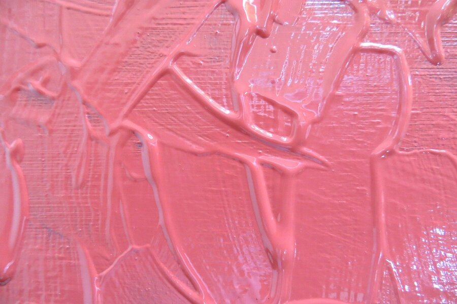 Pink Color Paint Abstract Design Print 100% Australian Made
