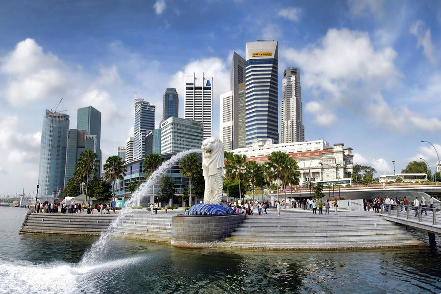 Merlion Park & Sky View Photograph, Singapore Print 100% Australian Made
