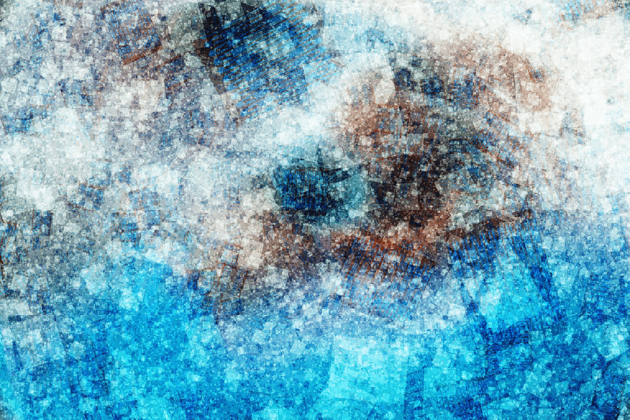 Blue Abstract Design Print 100% Australian Made