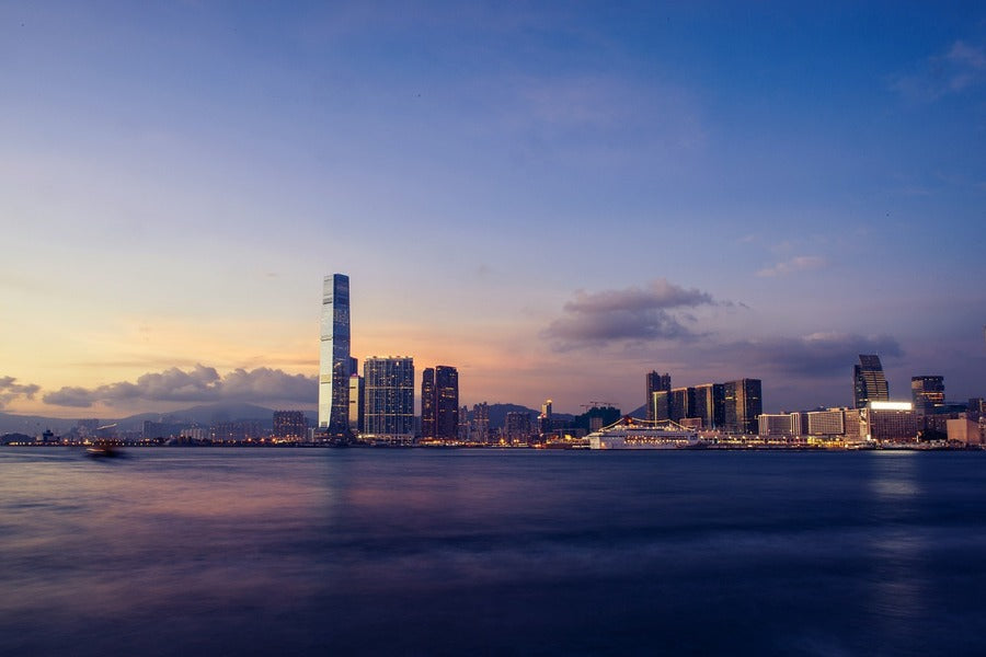 Victoria Harbour Hong Kong Sunset View Photograph Print 100% Australian Made