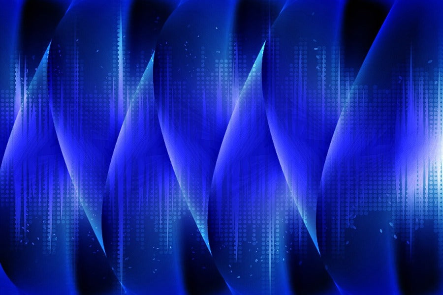 Blue & Black Digital Abstract Design Print 100% Australian Made