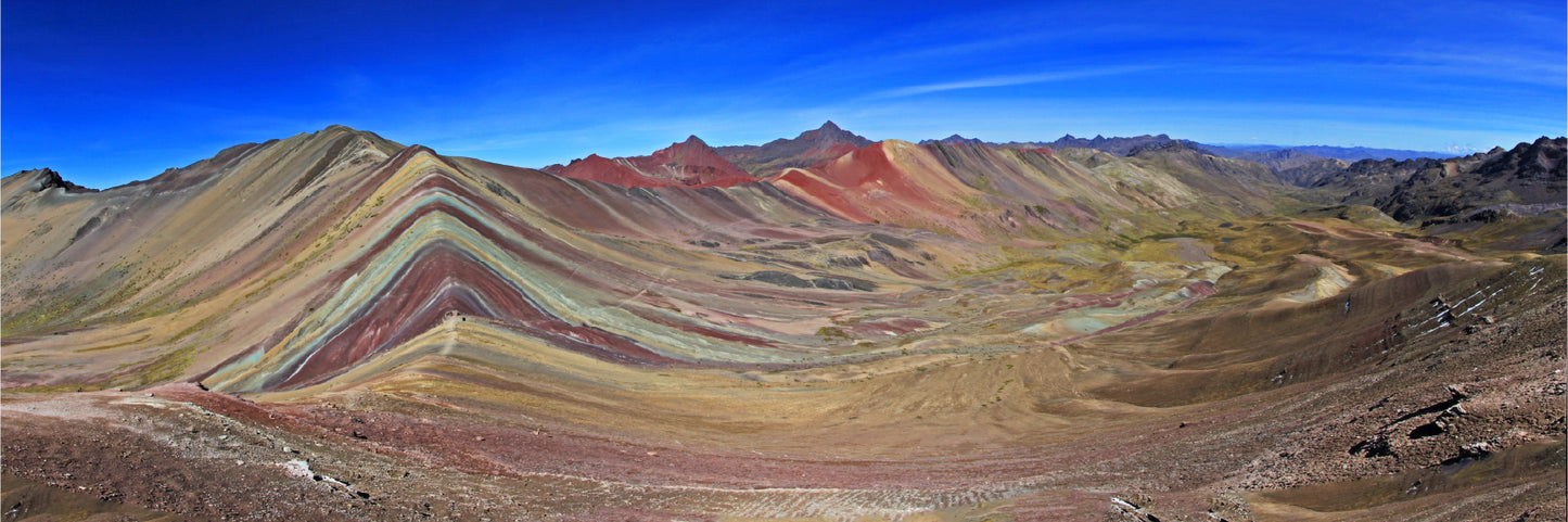 Panoramic Canvas Rainbow Mountain & Sky Photograph High Quality 100% Australian Made Wall Canvas Print Ready to Hang